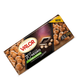 Chocolate Valor 70% Negro Con Avellanas 250G