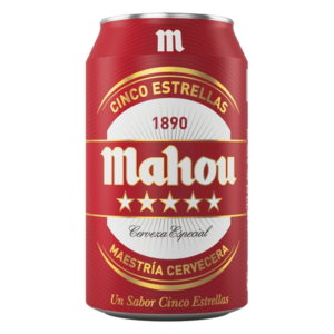 Cerveza Mahou 5 Estrellas lata 33 cl