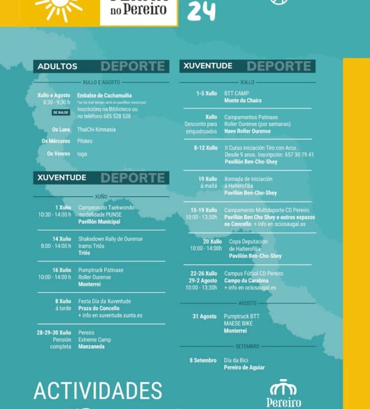 Actividades Verán no Pereiro 2024